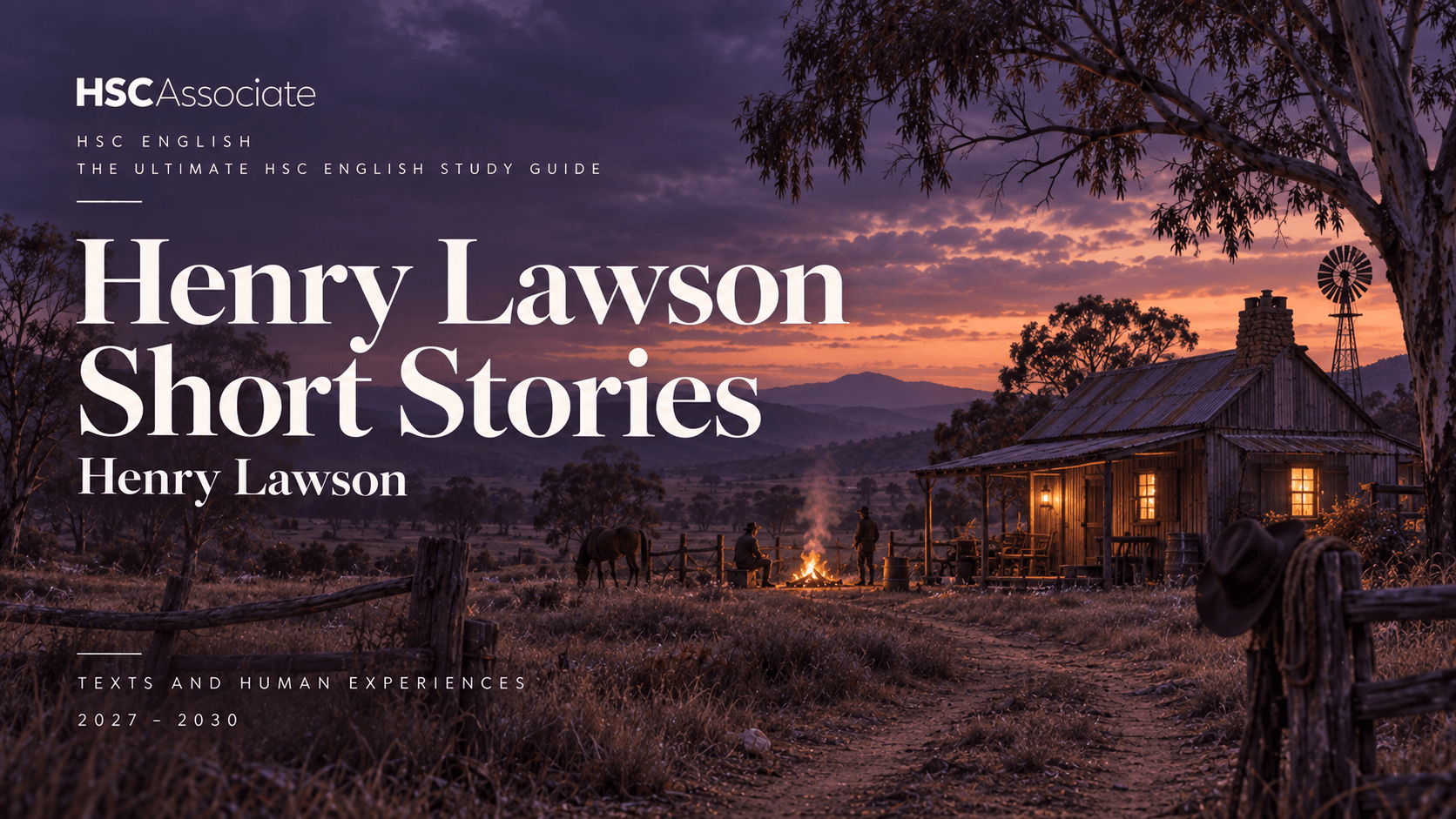 Henry Lawson Short Stories HSC English study-guide artwork from the HSCAssociate Library